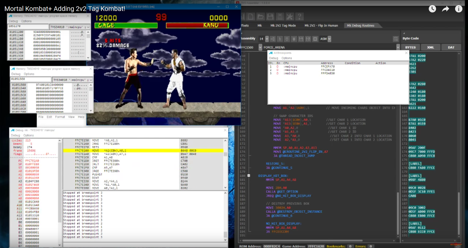 Mortal Kombat Arcade 4-Player Tag Mode