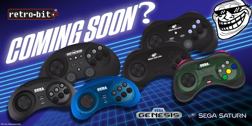Retro-bit’s Sega Controllers Pushed Back to Summer 2019
