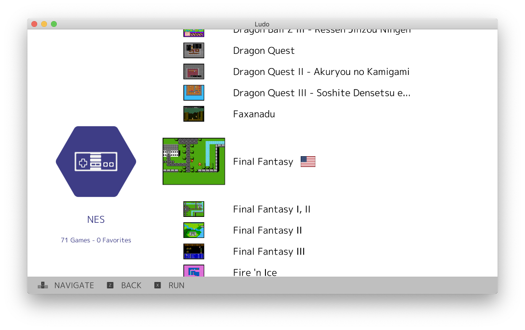 Ludo: Minimalist Emulator Frontend by Libretro (RetroArch)